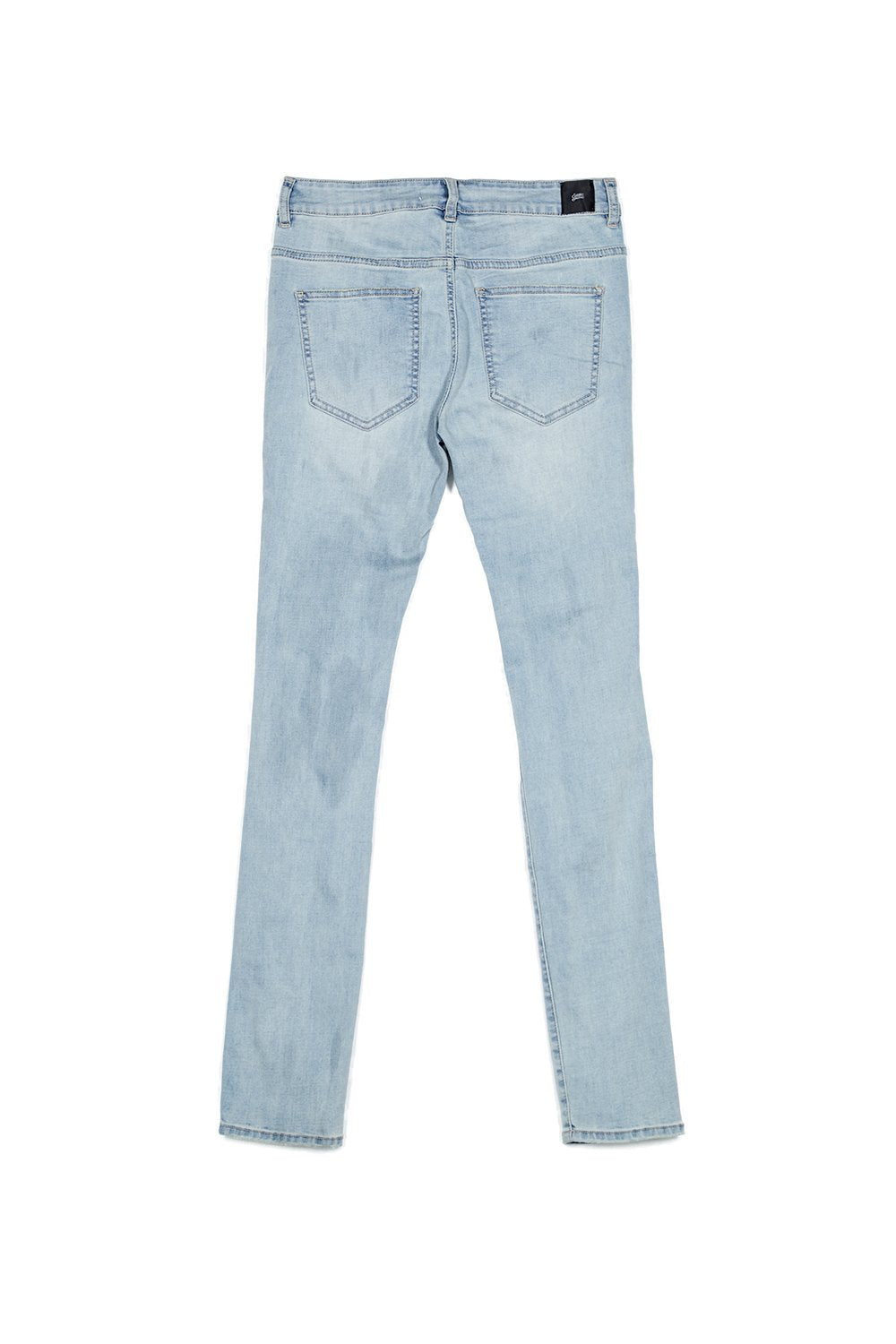 Zerrissene Jeans mit blauem Einsatz