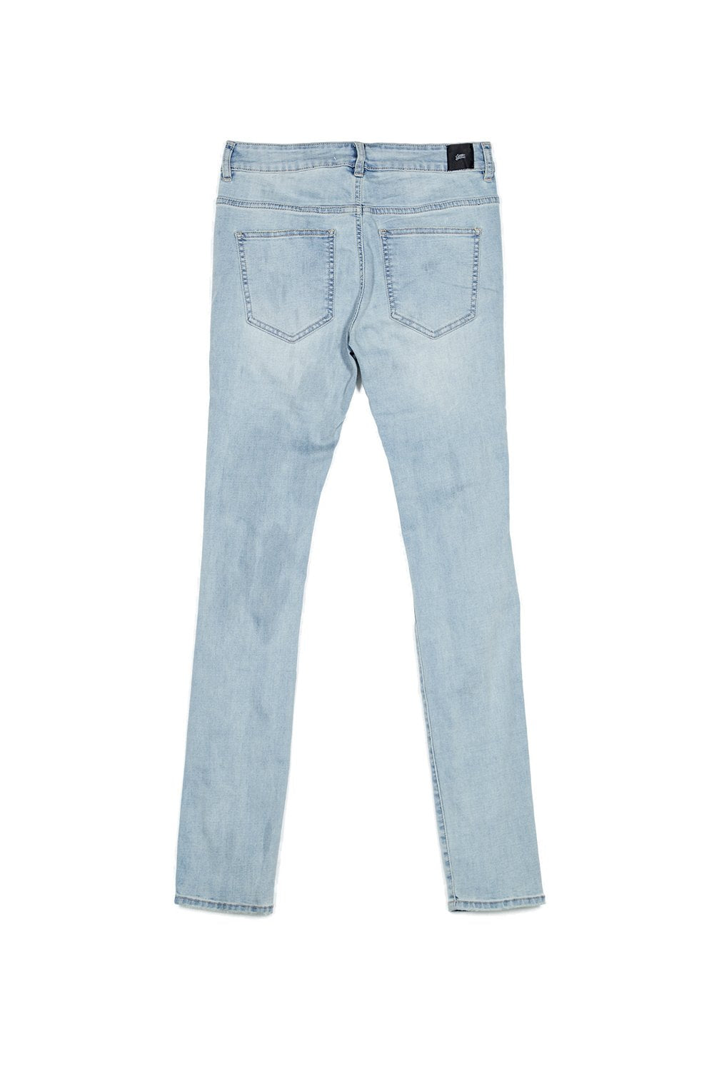 Destroyed Yoke Jeans Blue