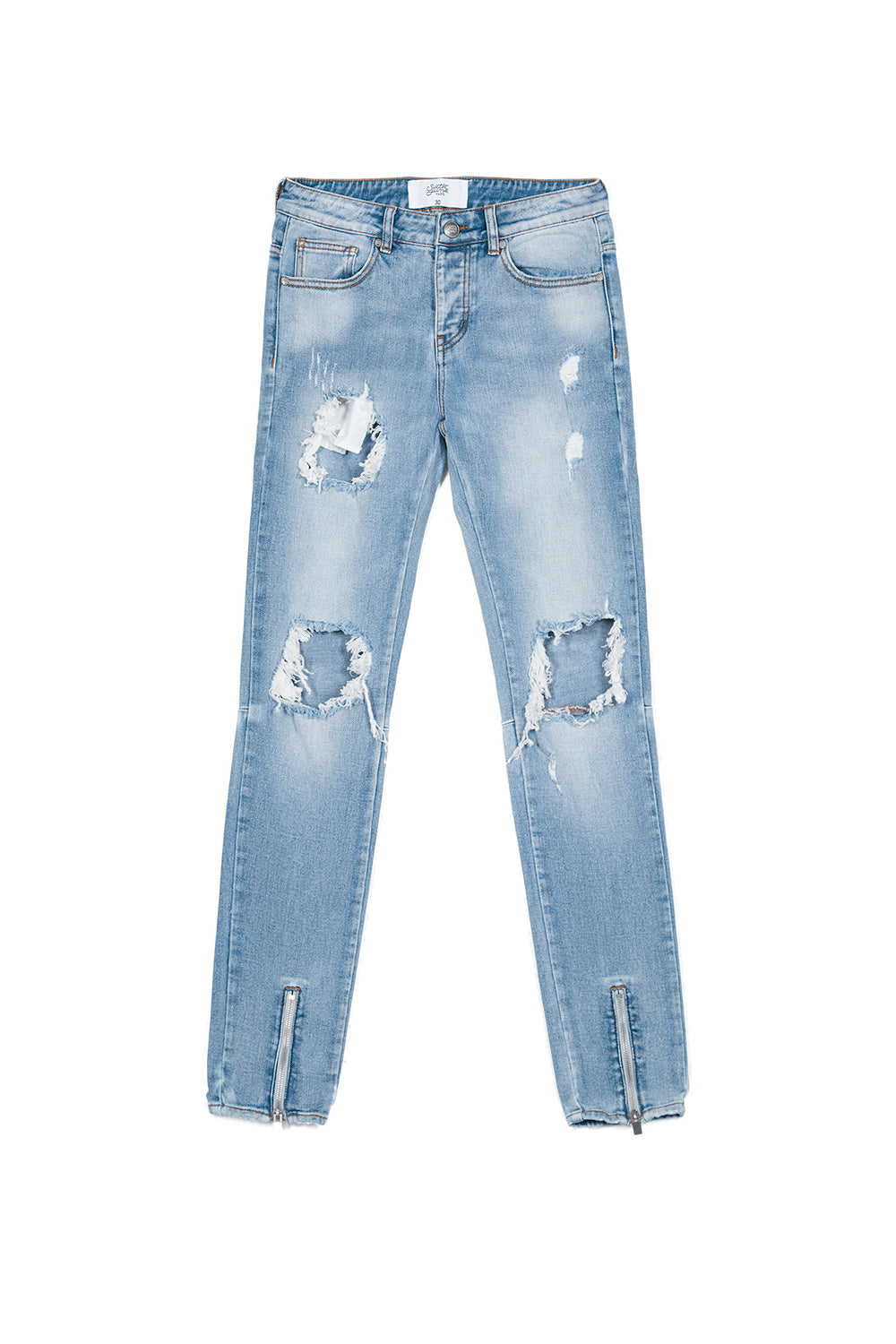 Sixth June - Jean zips avant destroy bleu