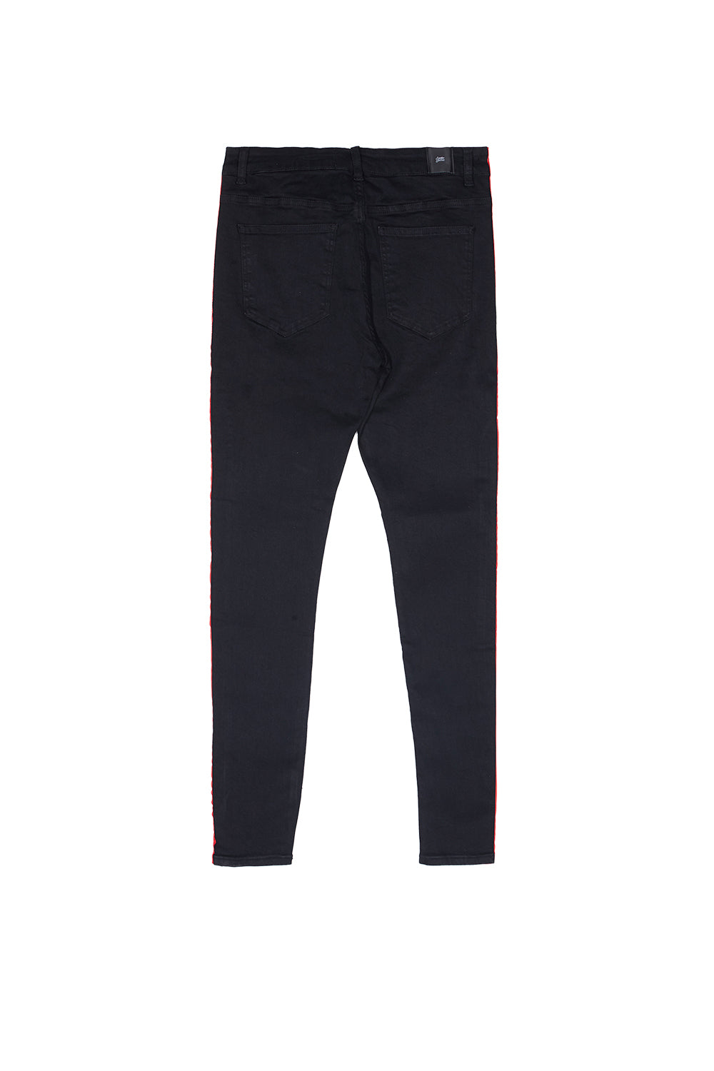 Sixth June - Jean bande satin rouge Sixth June noir