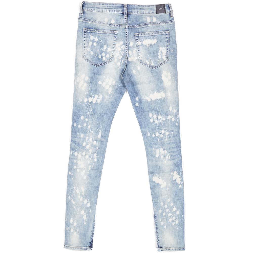 Zips Paint Washed Jeans Blue