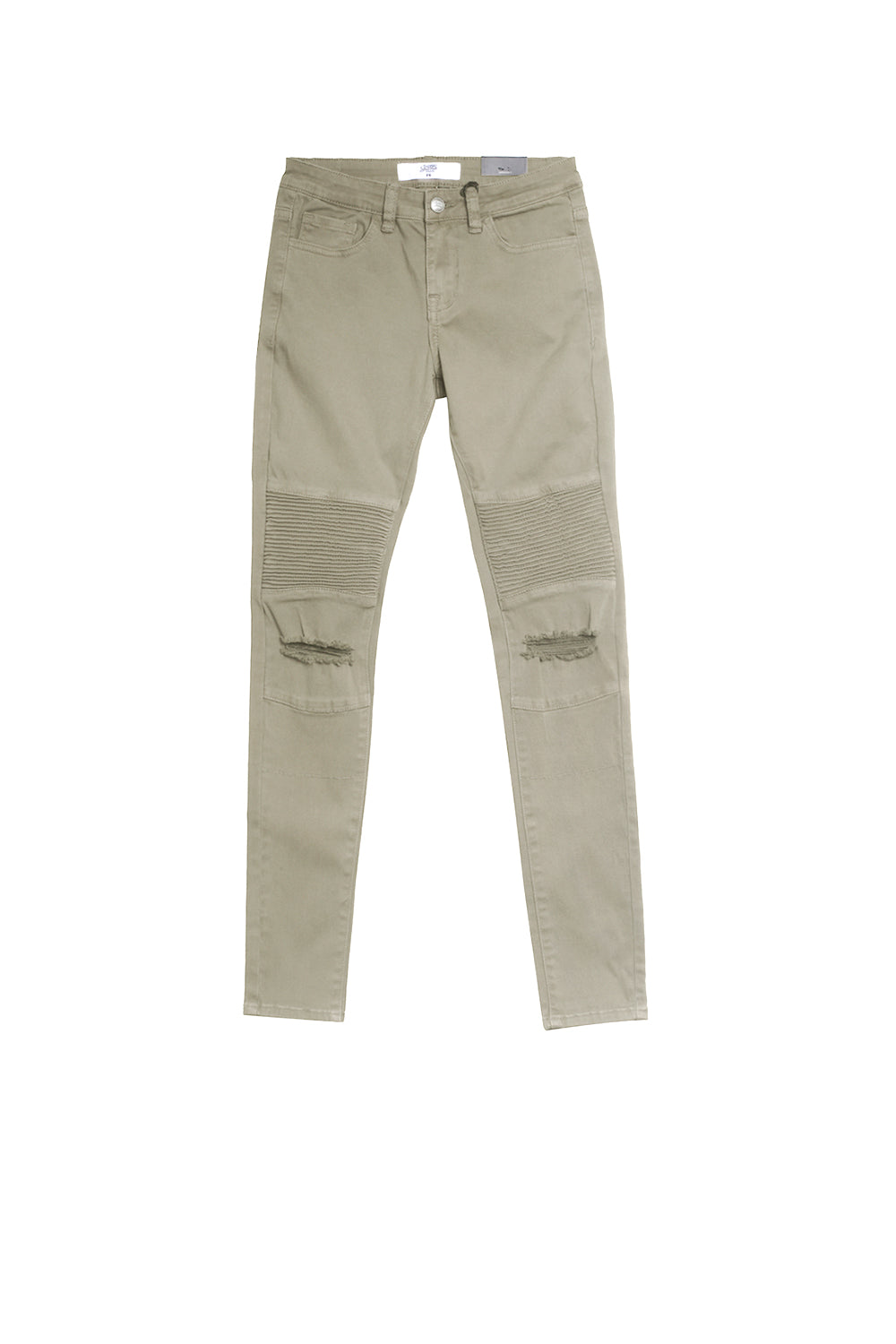 Sixth June - Jean biker Femme destroy taupe W2338HDE