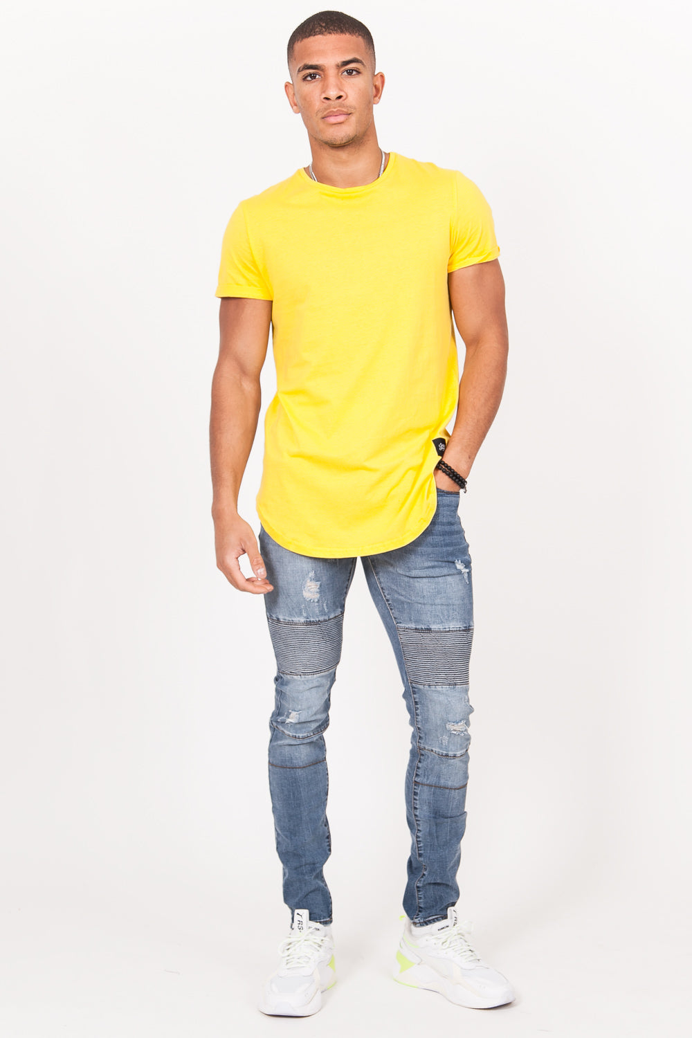 Sixth June - Jean biker délavé brut 1773H