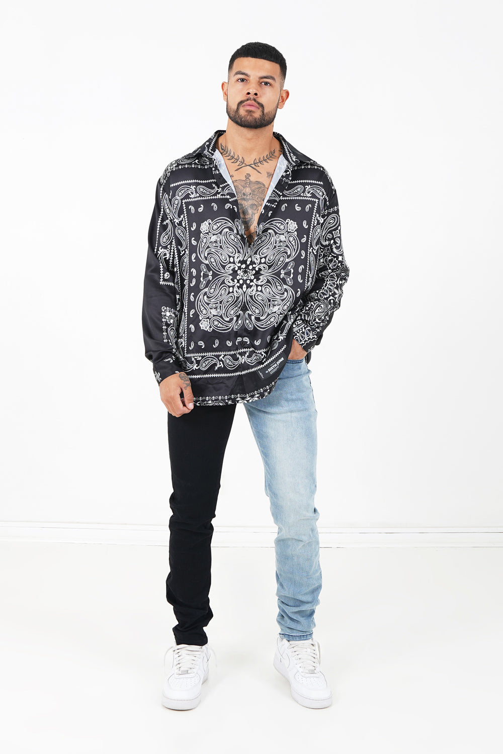 Sixth June - Chemise bandana fluide Noir