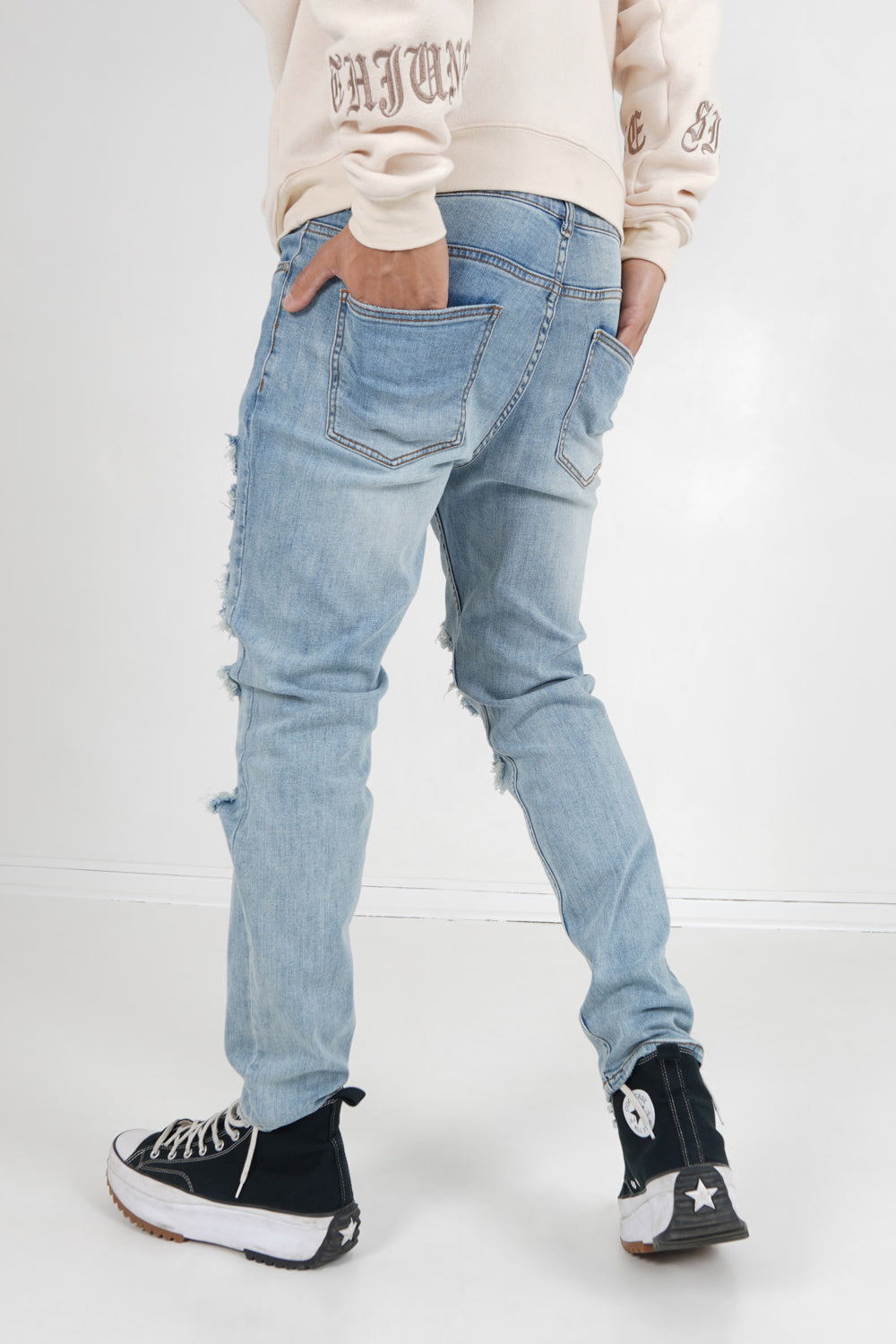 Sixth June - Jean empiècements bandana Bleu