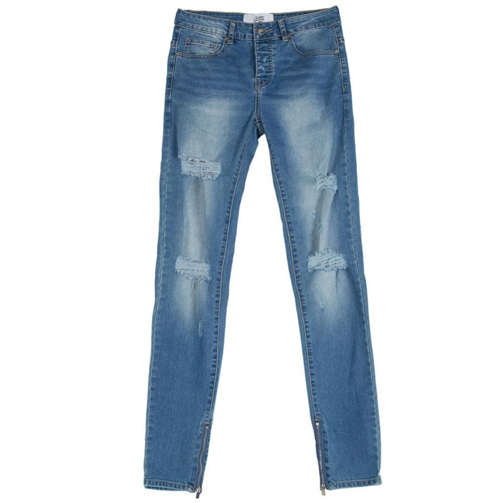 Denim ankle zipper Sixth June blue M2455HDE