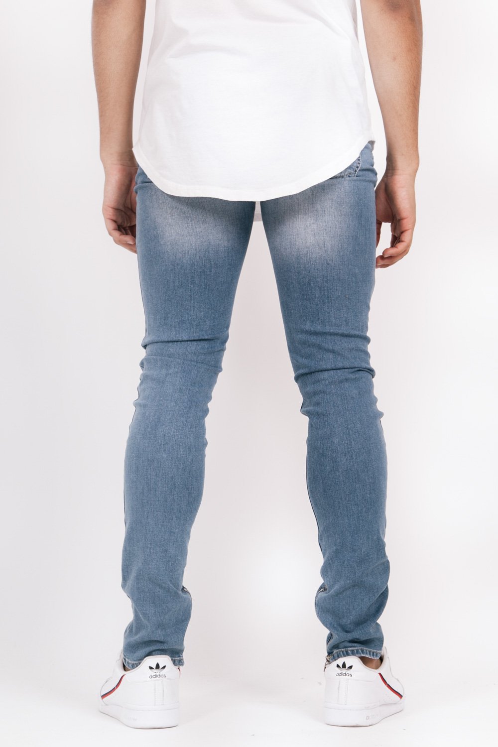 Denim ankle zipper Blue