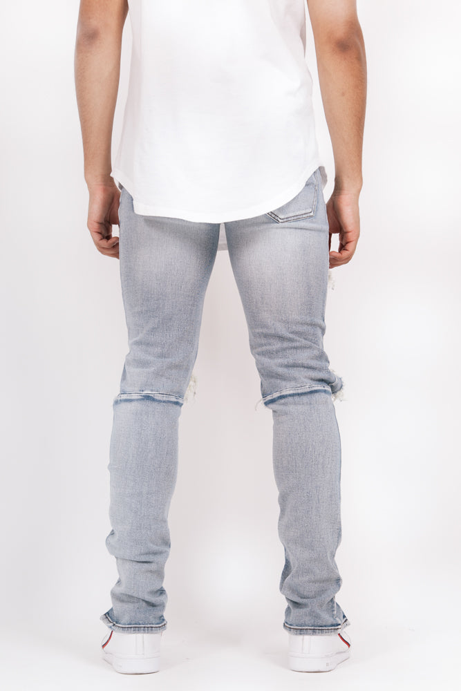 Sixth June - Jean zips avant destroy bleu