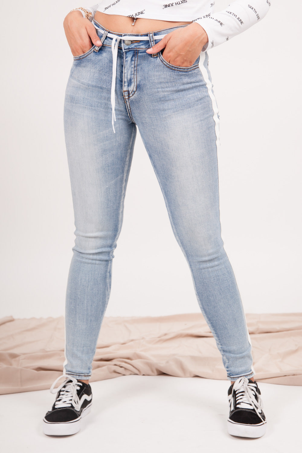 Sixth June - Jean bandes bleu blanc