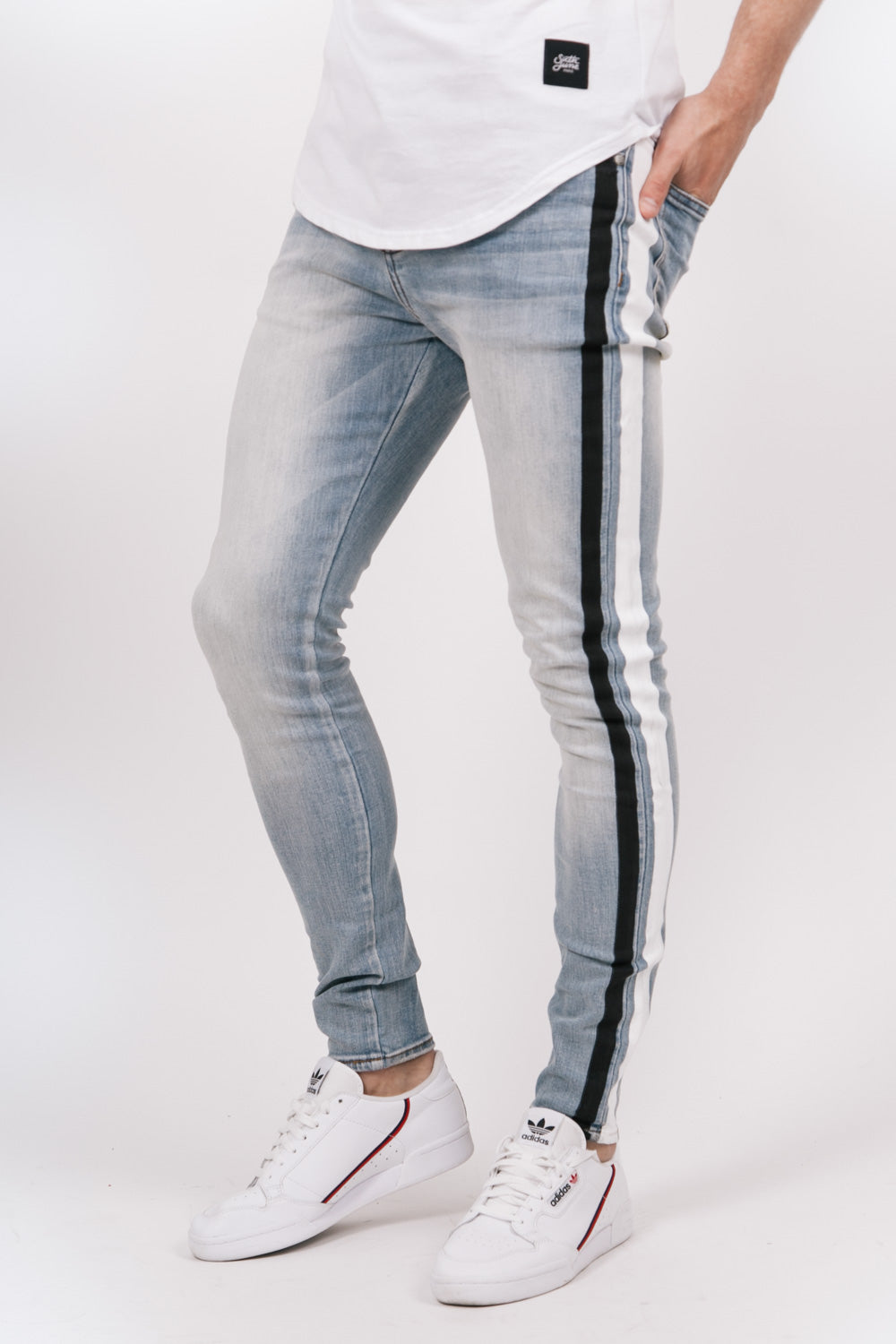 Sixth June - Jean bande double bleu