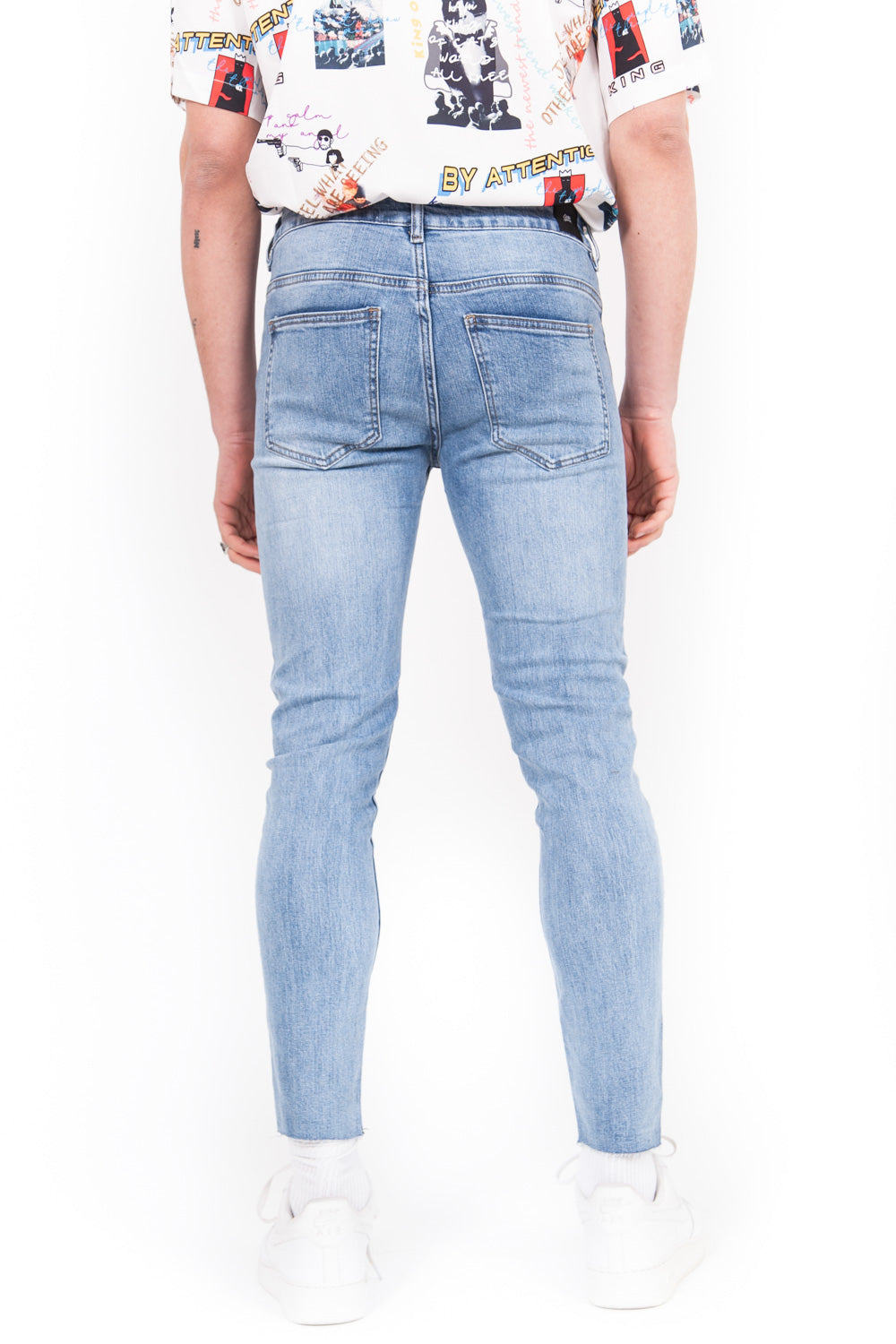 Sixth June - Jean ourlet brut 7/8 bleu