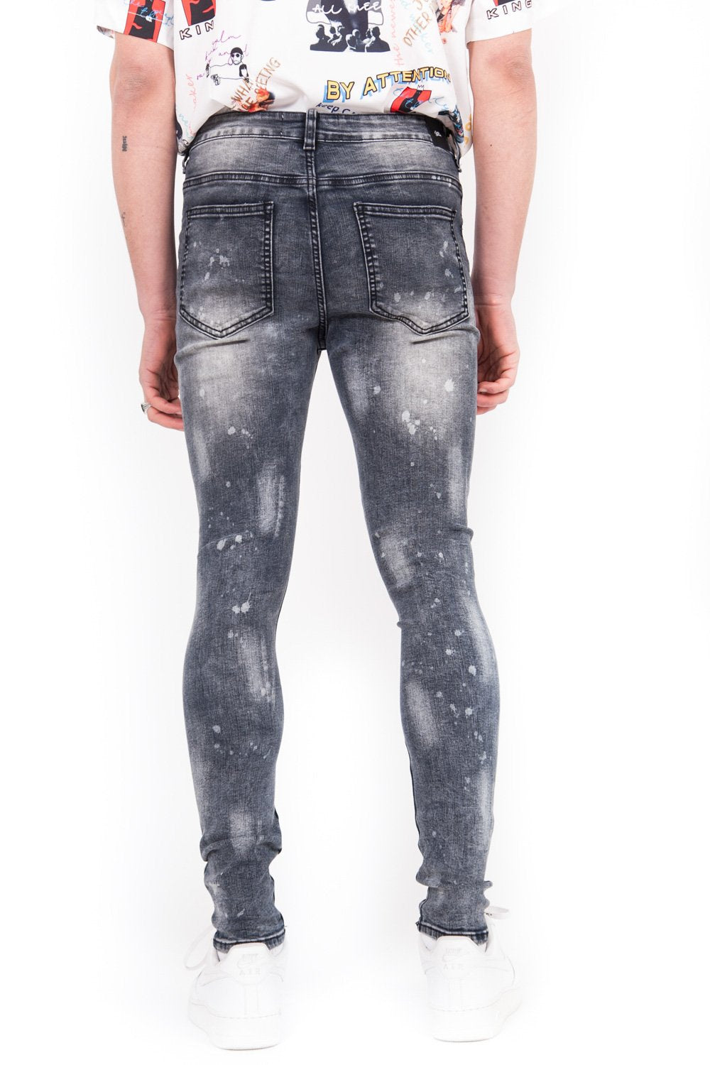 Washed Out Jeans Grey