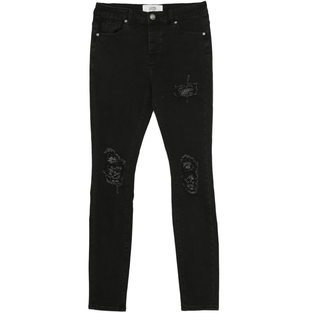 Sixth June - Jean biker bandana Noir