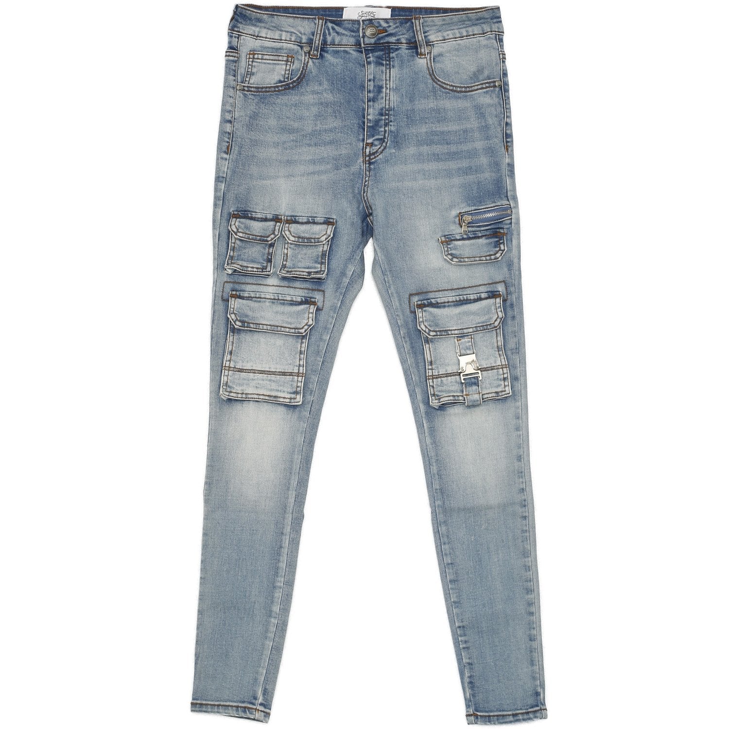 Sixth June - Jean poches tactique zip Bleu
