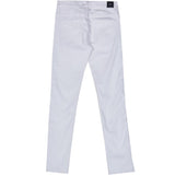 Black Satiny Stripe Jeans White
