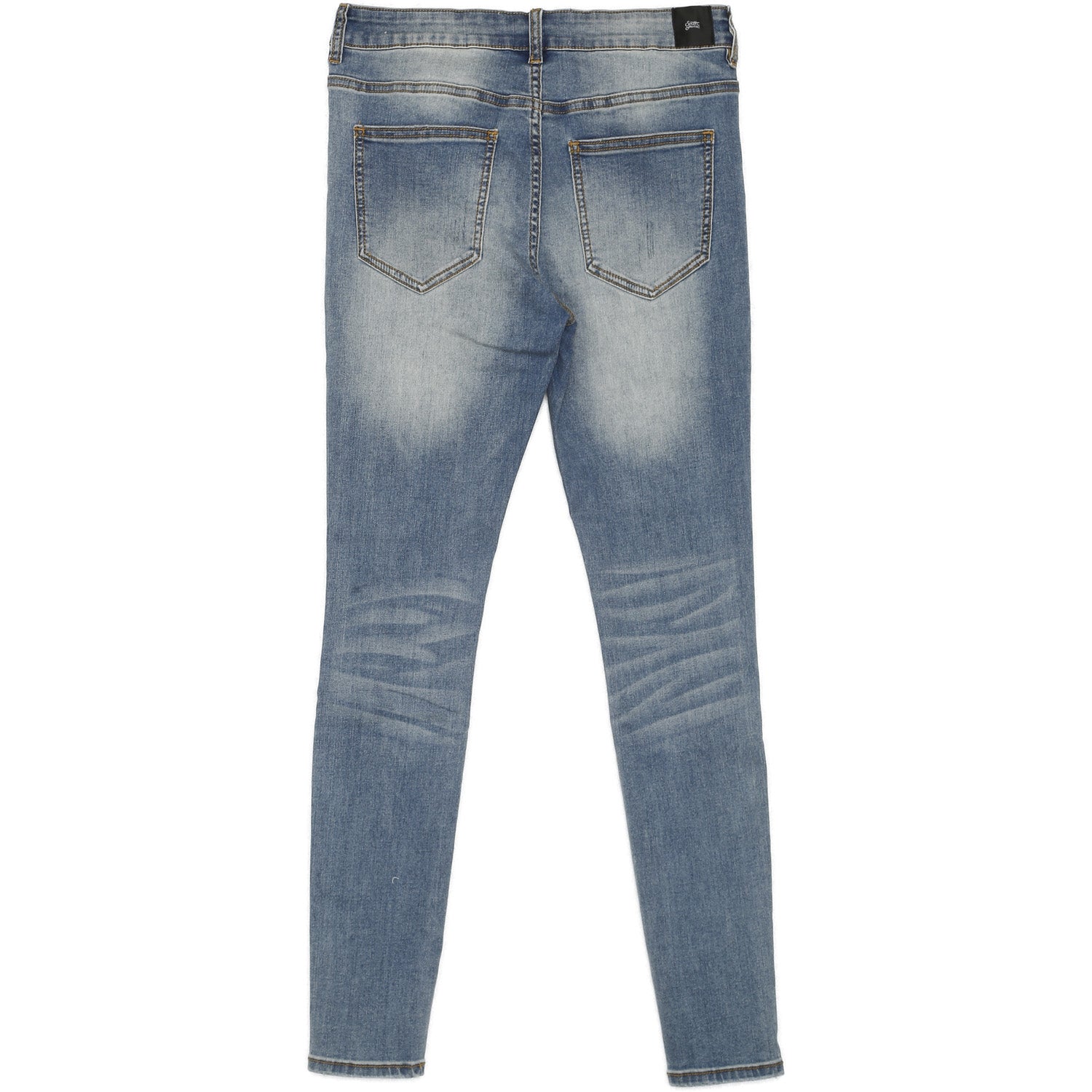 Sixth June - Jean réfléchissant usé bleu