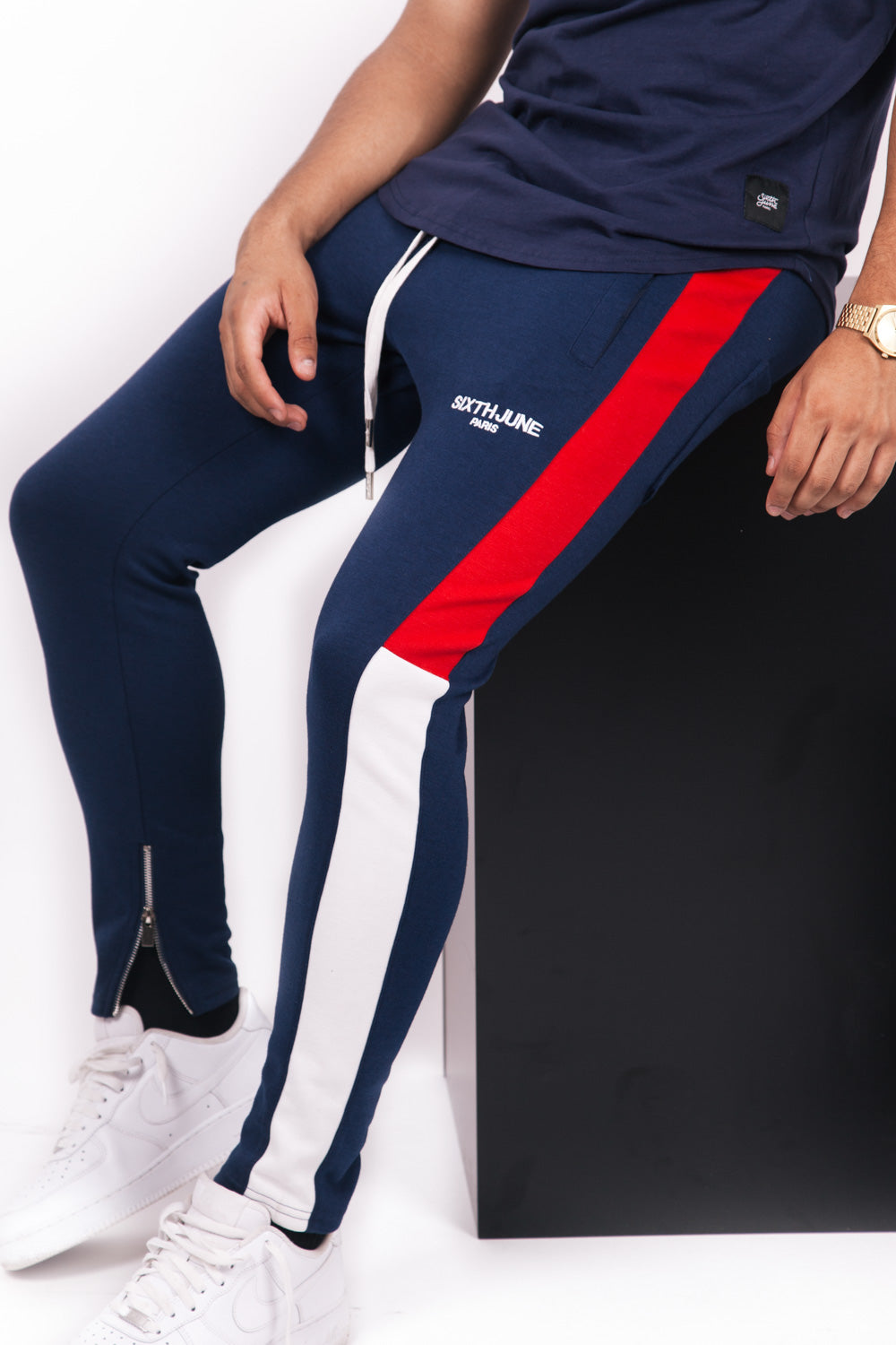 Sixth June - Jogging tricolore bleu blanc rouge