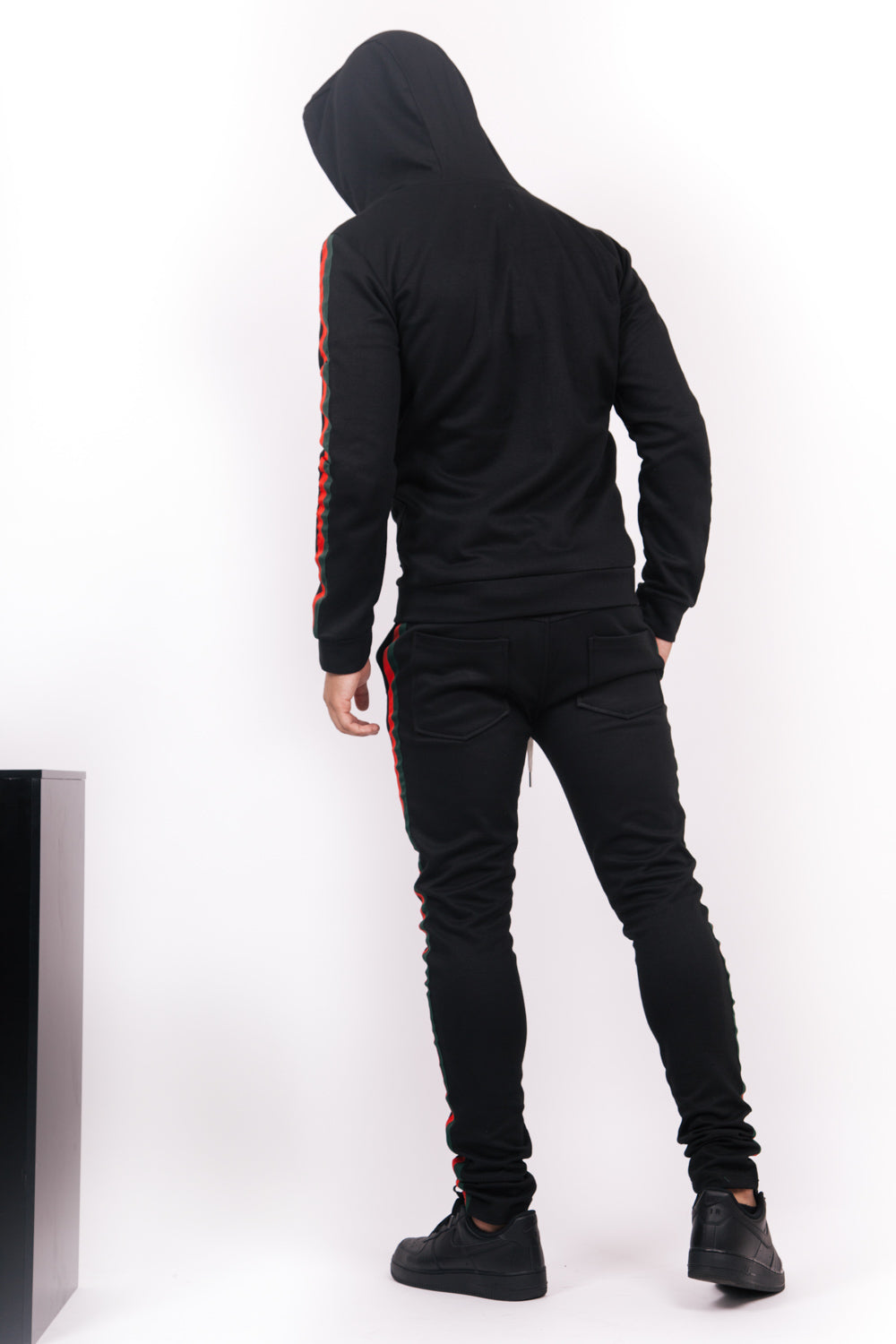 Sixth June - Jogging bandes bicolores noir vert rouge