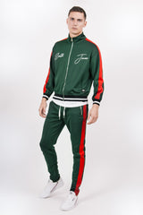 Two Coloured Zips Joggers Green Red