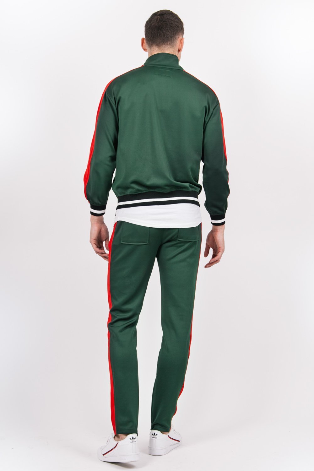 Two Coloured Zips Joggers Green Red