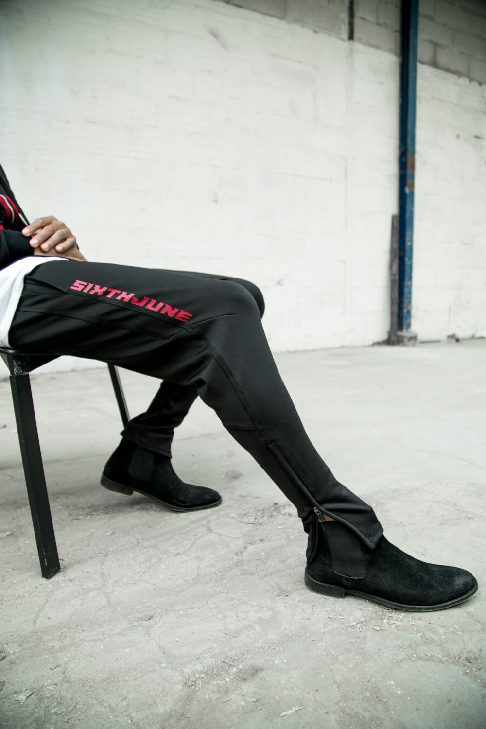 Sixth June - Jogging sport logo racing noir