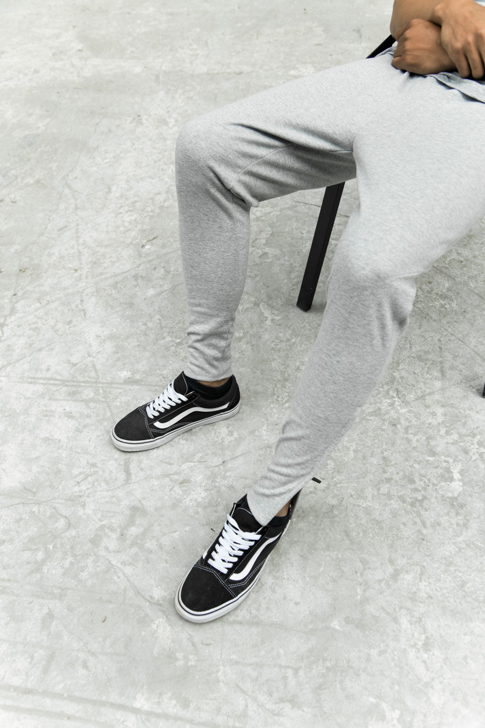 Sixth June - Jogging ajusté zips gris clair