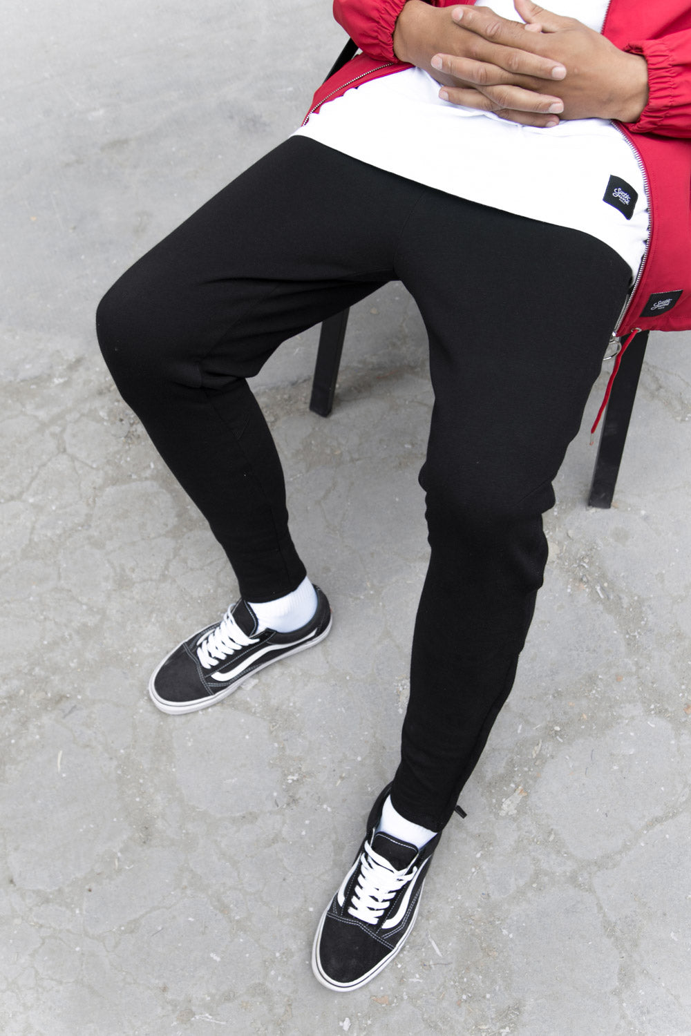 Sixth June - Jogging ajusté zips noir