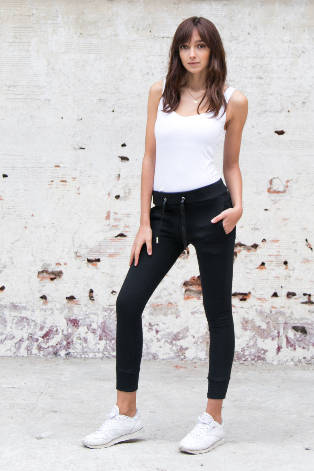 Sixth June - Jogging ruban satin Sixth June noir