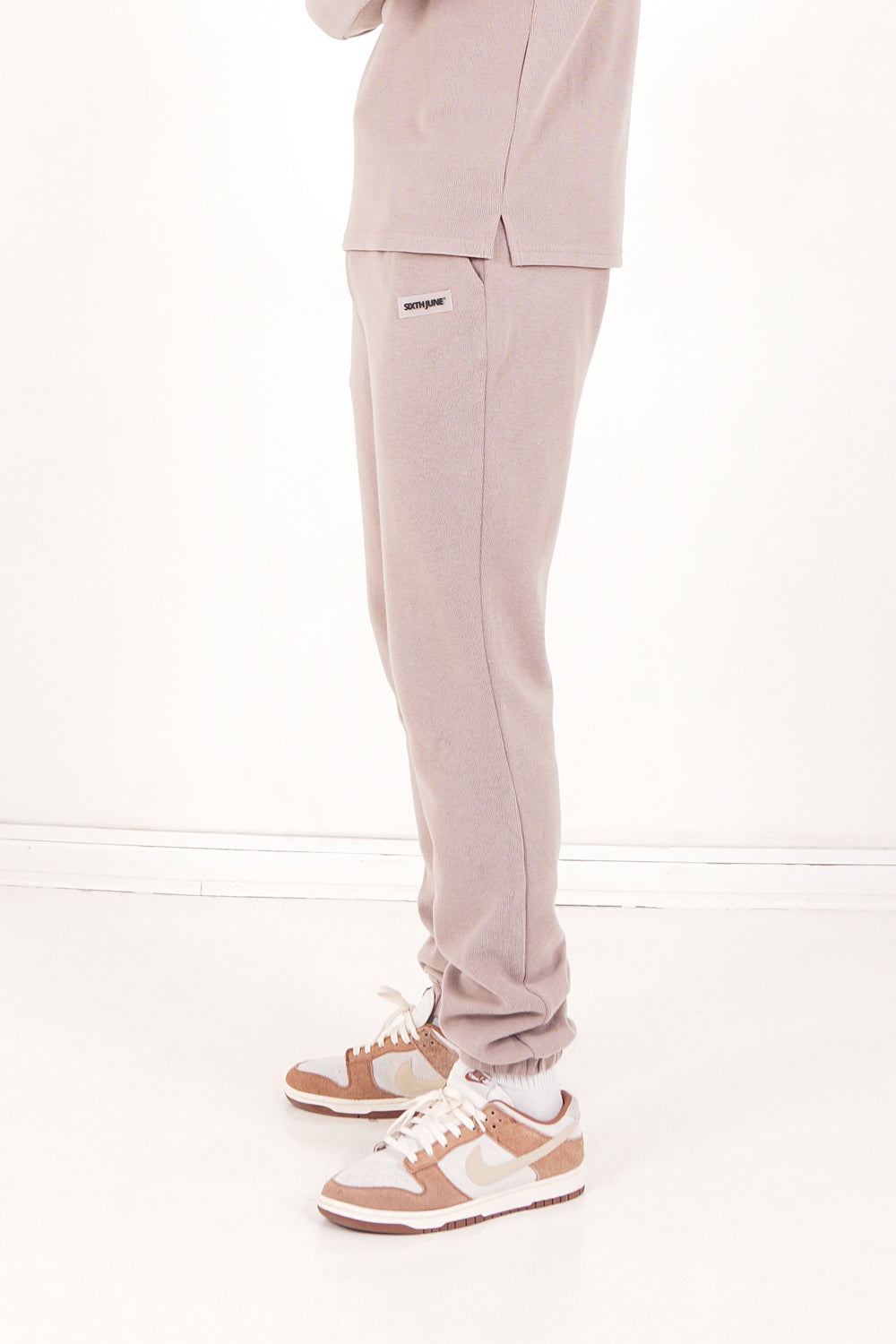 Sixth June - Jogging côtelé cordon Beige clair