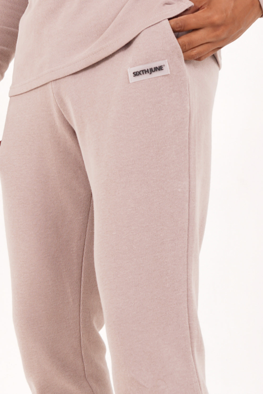 Sixth June - Jogging côtelé cordon Beige clair