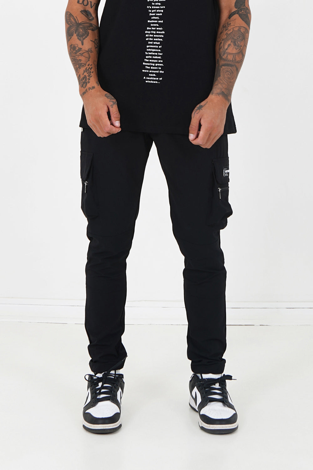 Sixth June - Pantalon poches cargo nylon Noir