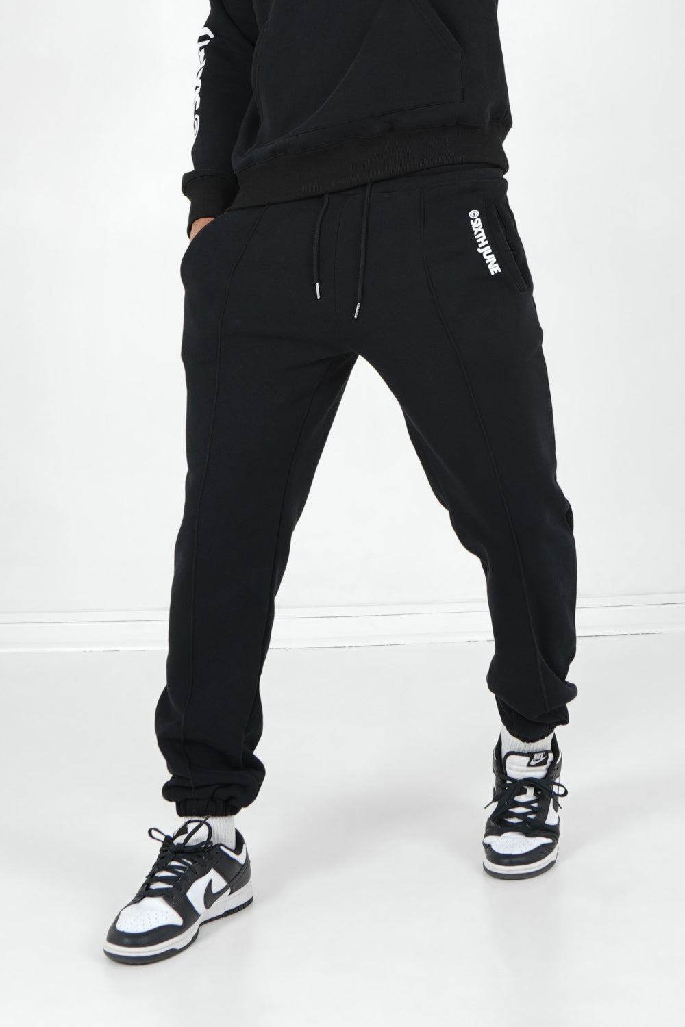 Sixth June - Jogging molletonné surpiqûres Noir