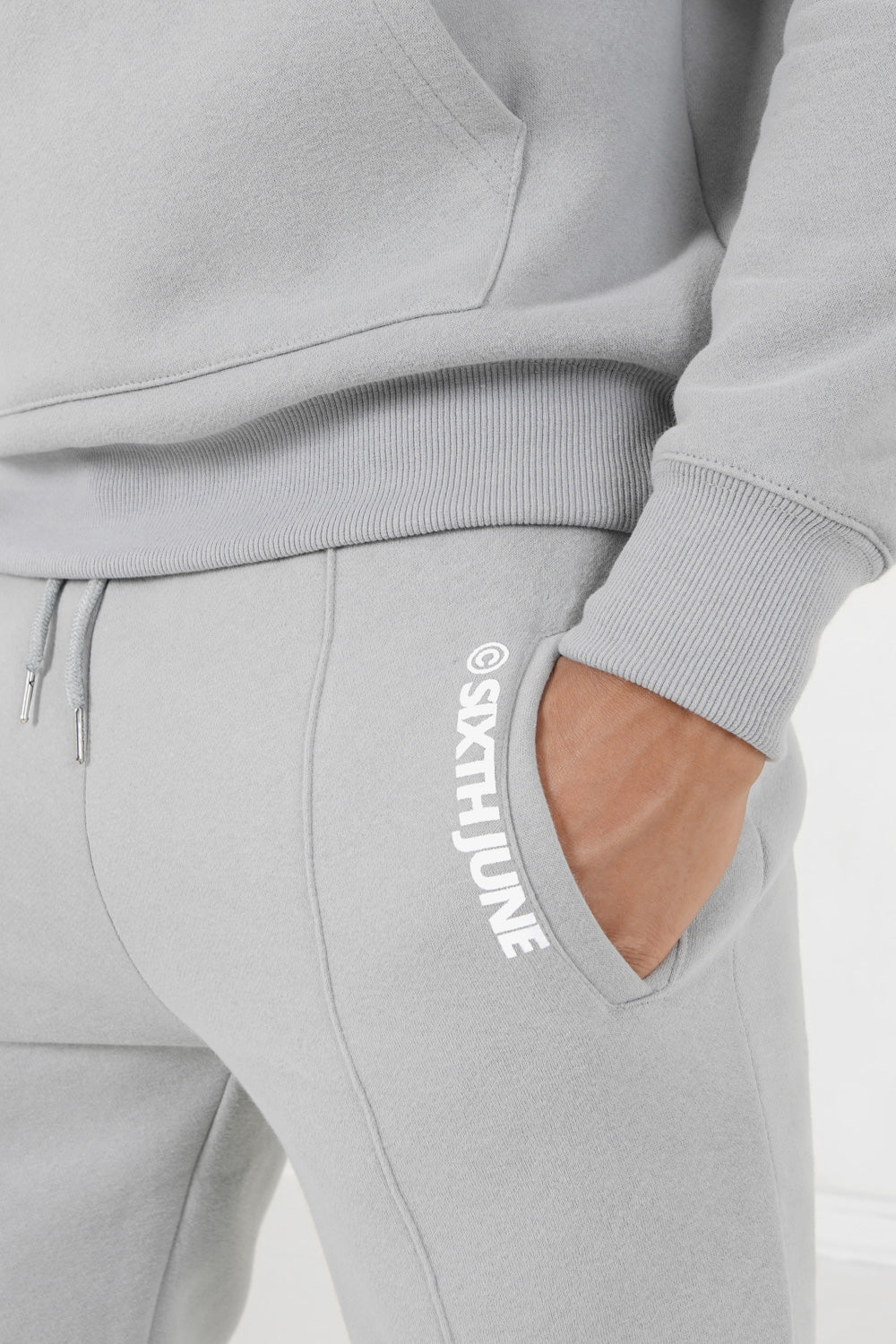 Sixth June - Jogging molletonné surpiqûres Gris