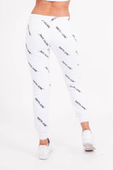 Overall print pants White