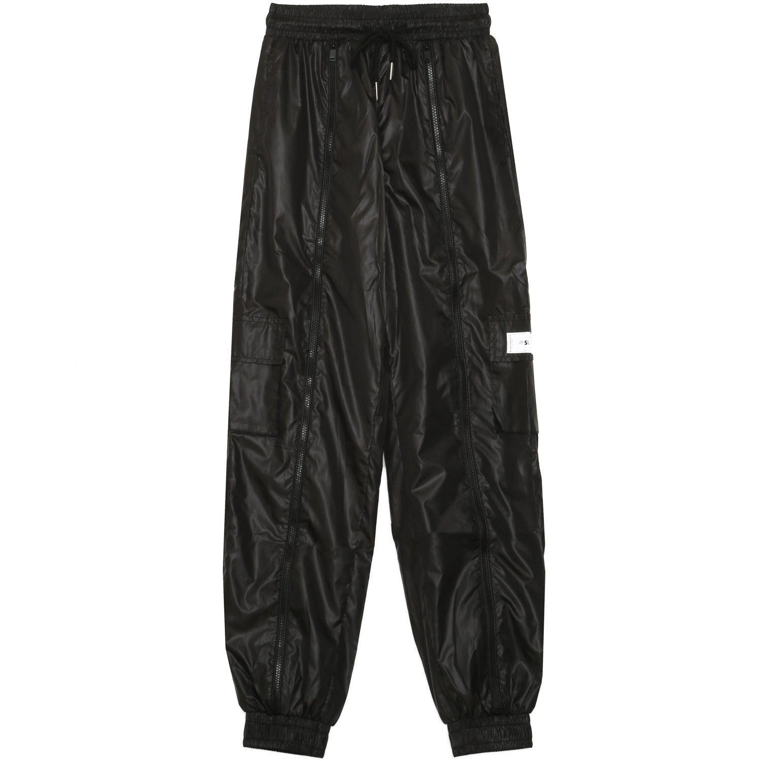 Sixth June - Pantalon jogging brillant zip noir
