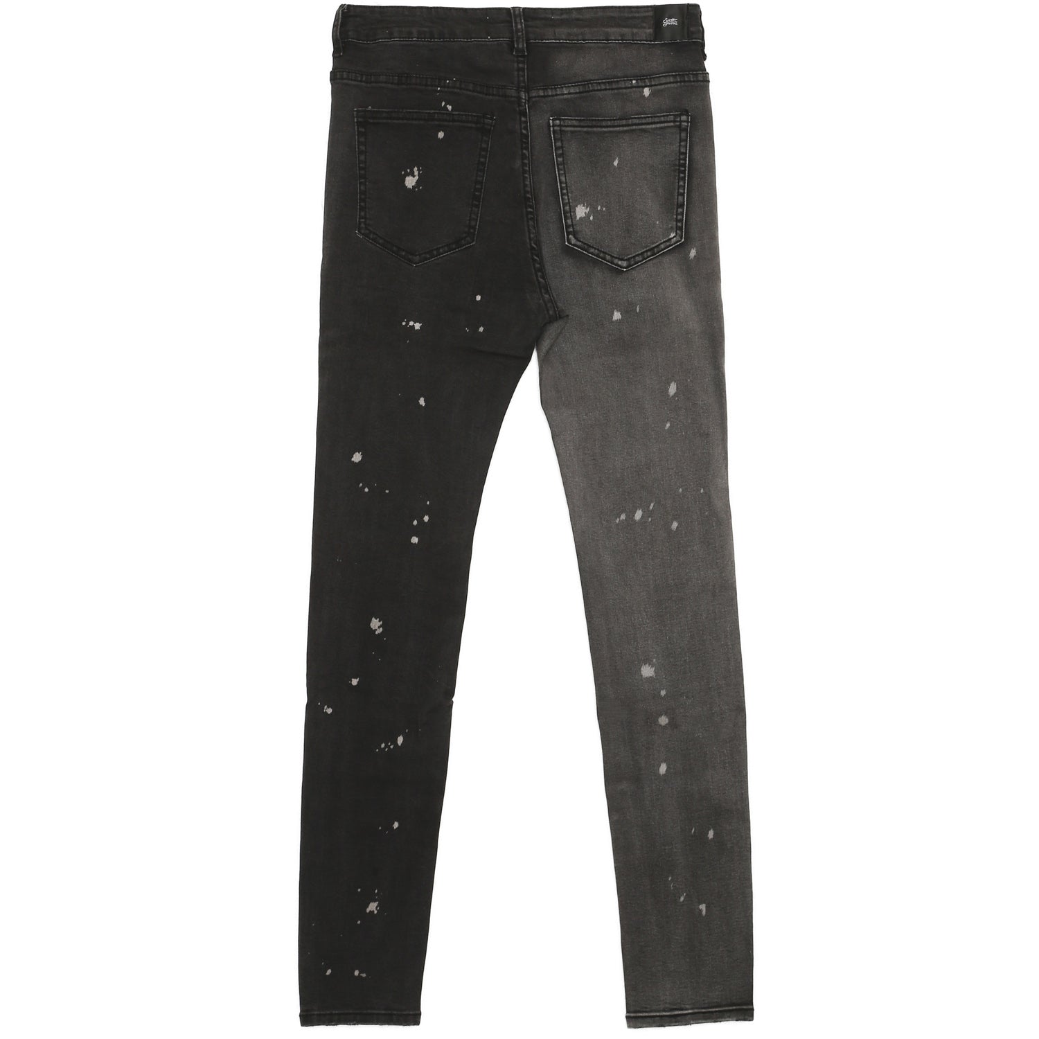 Sixth June - Jean gothic bicolore empiècement tâches gris