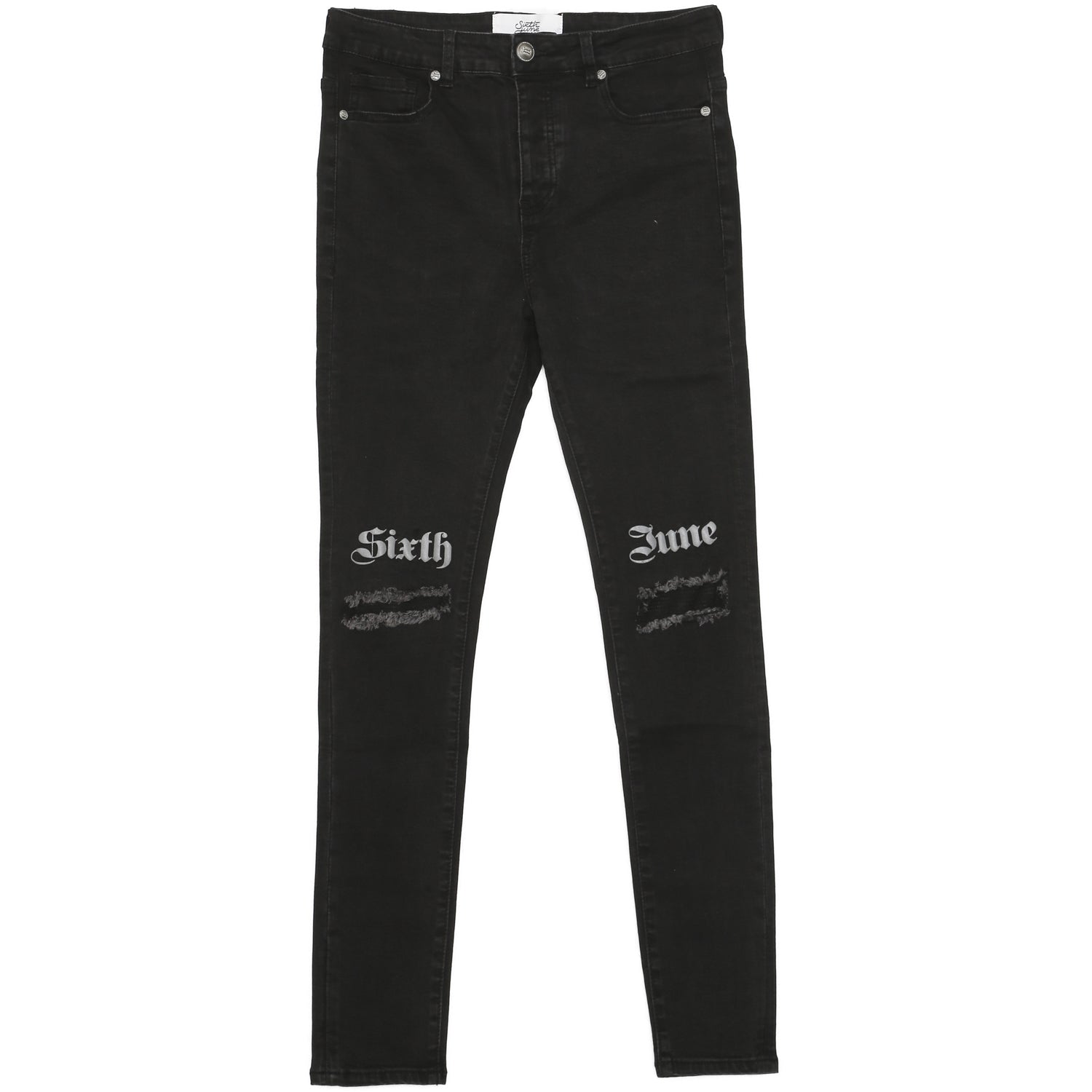 Sixth June - Jean gothic empiècement noir