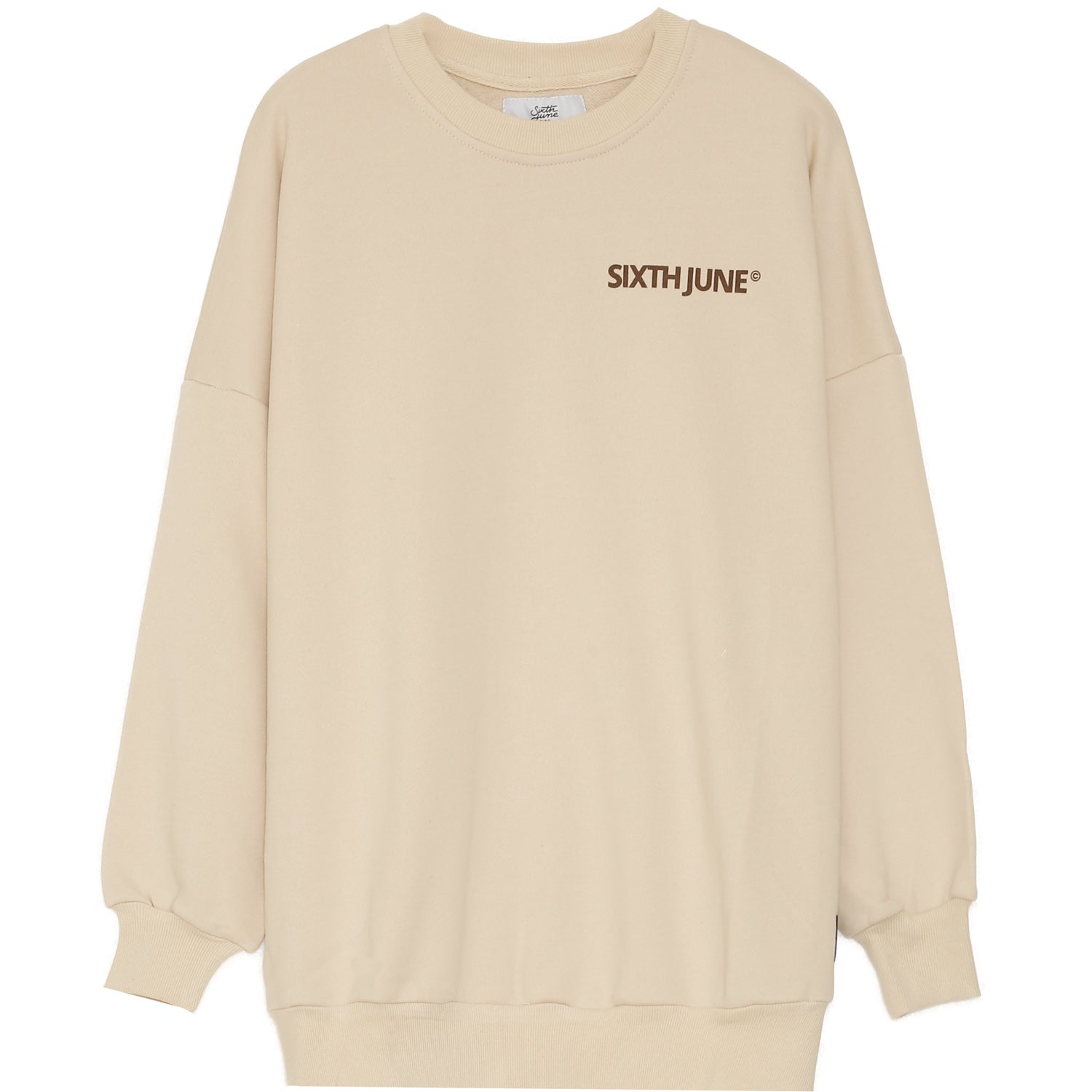 Sixth June - Sweat oversize imprimé beige