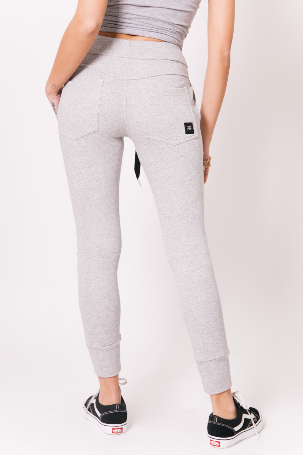 Sixth June - Jogging ruban satin Sixth June gris clair