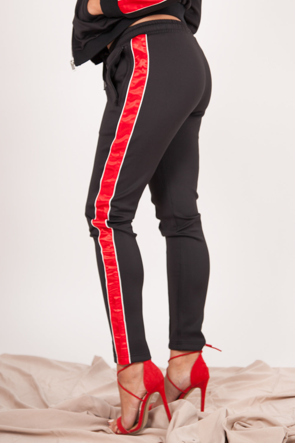 Sixth June - Jogging bandes satin noir