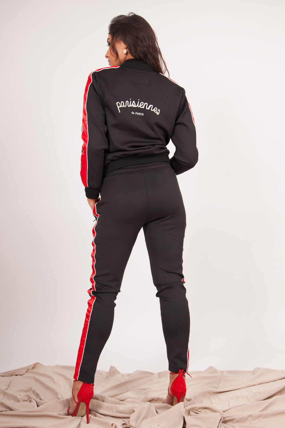 Sixth June - Jogging bandes satin noir