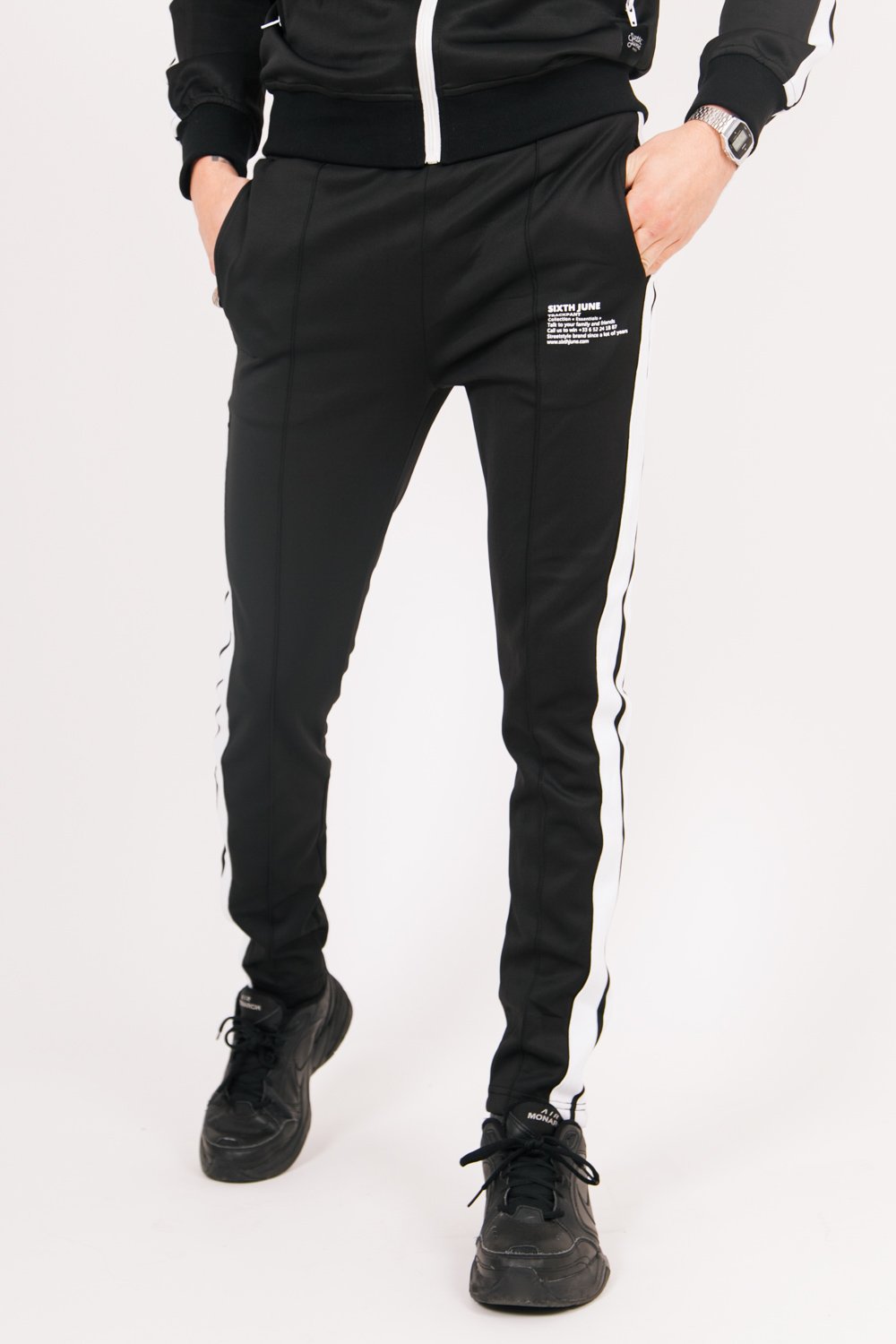 Bas survêtement trackpant noir