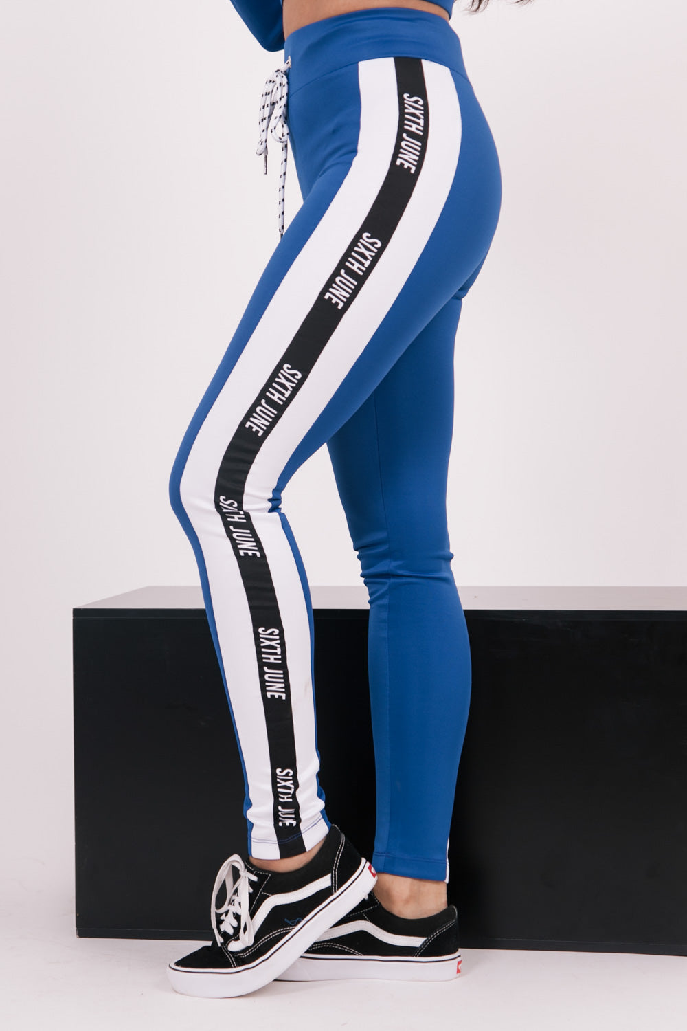 Sixth June - Legging bandes tricolore logo bleu