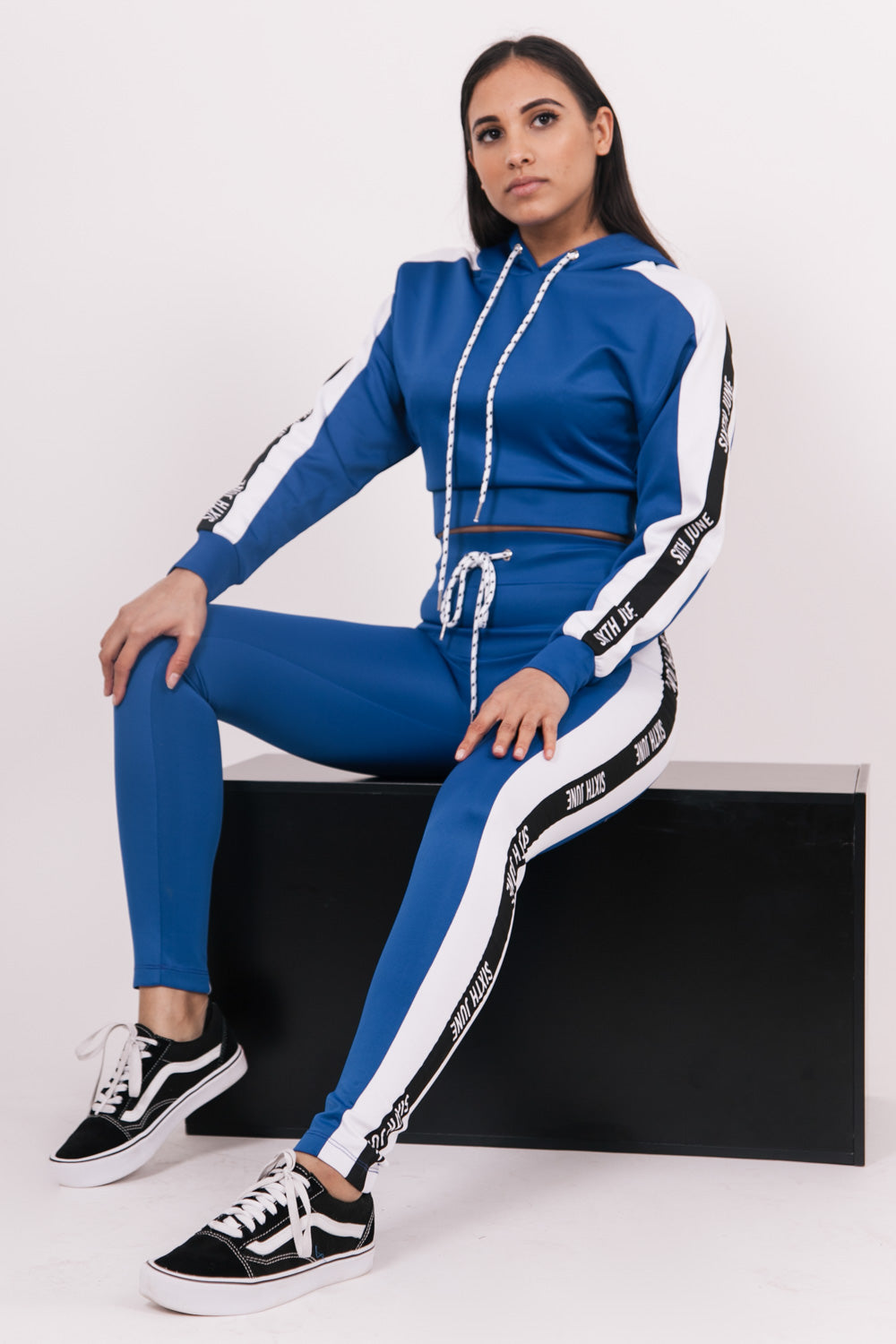 Sixth June - Legging bandes tricolore logo bleu