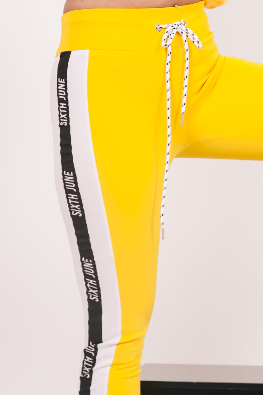 Sixth June - Legging bandes bicolores logo jaune