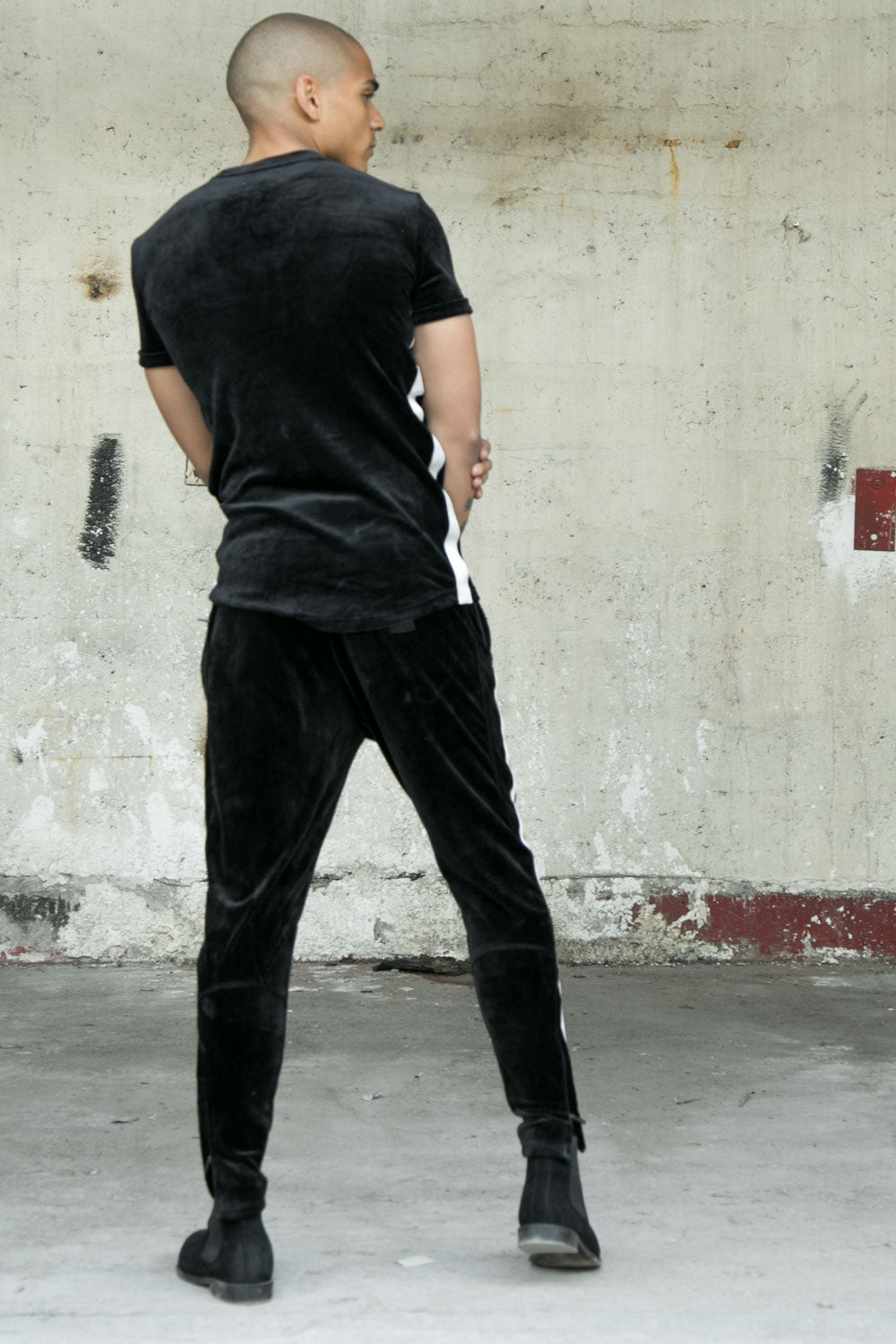 Sixth June - Jogging velours logo racing noir