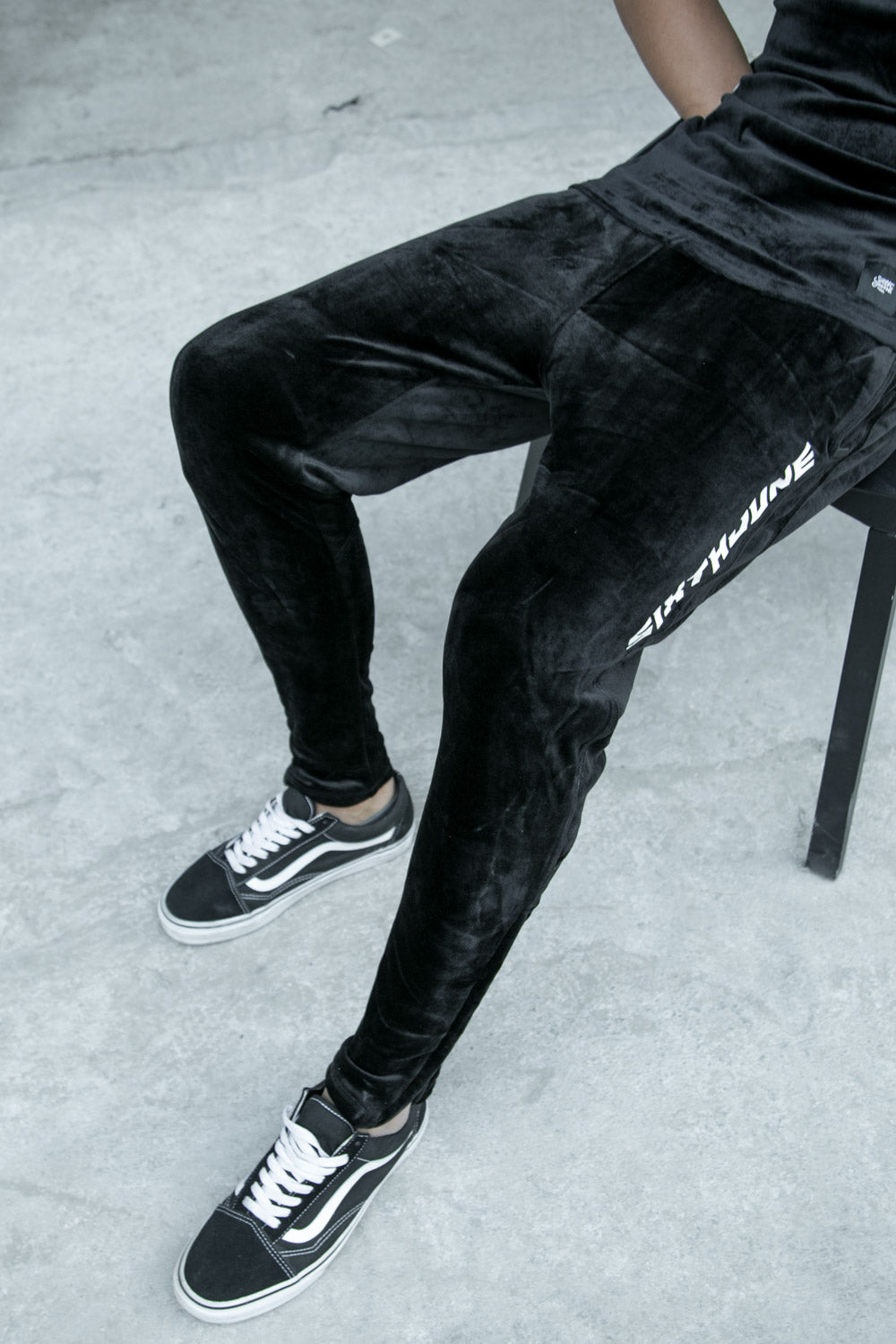 Sixth June - Jogging velours logo racing noir