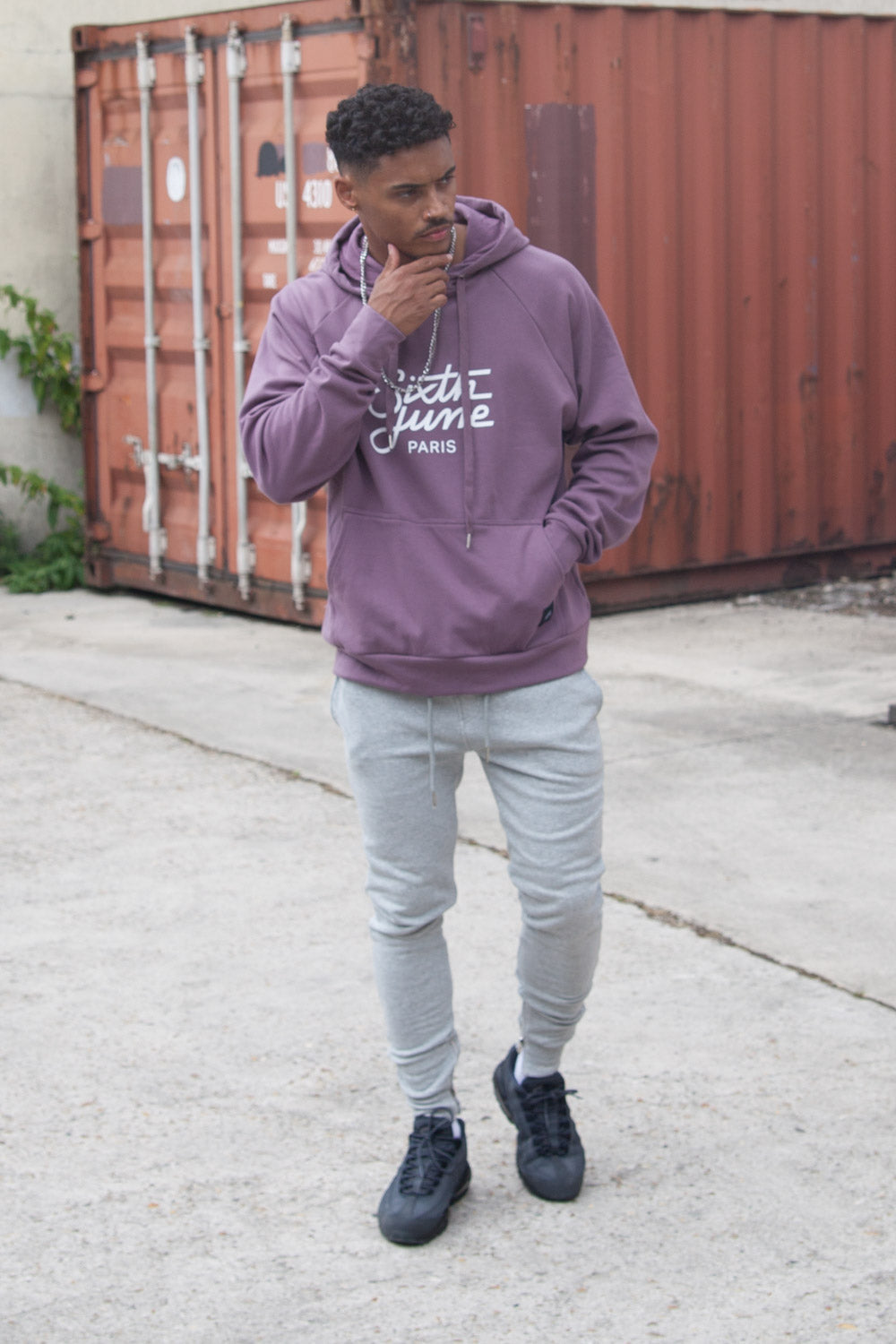 Sixth June - Jogging zips slim gris clair