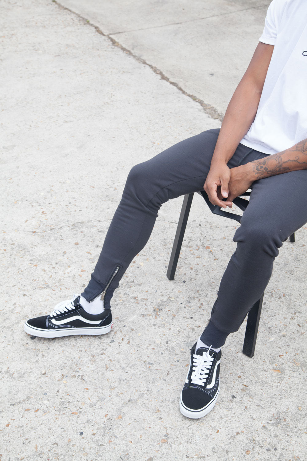 Sixth June - Jogging zips slim gris foncé