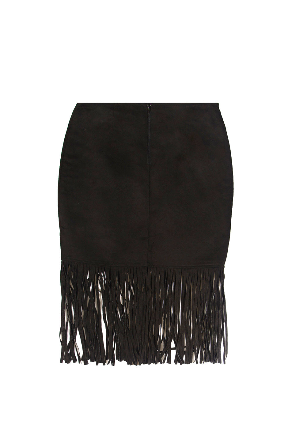 Sixth June - Jupe frange suédé noir 1031V